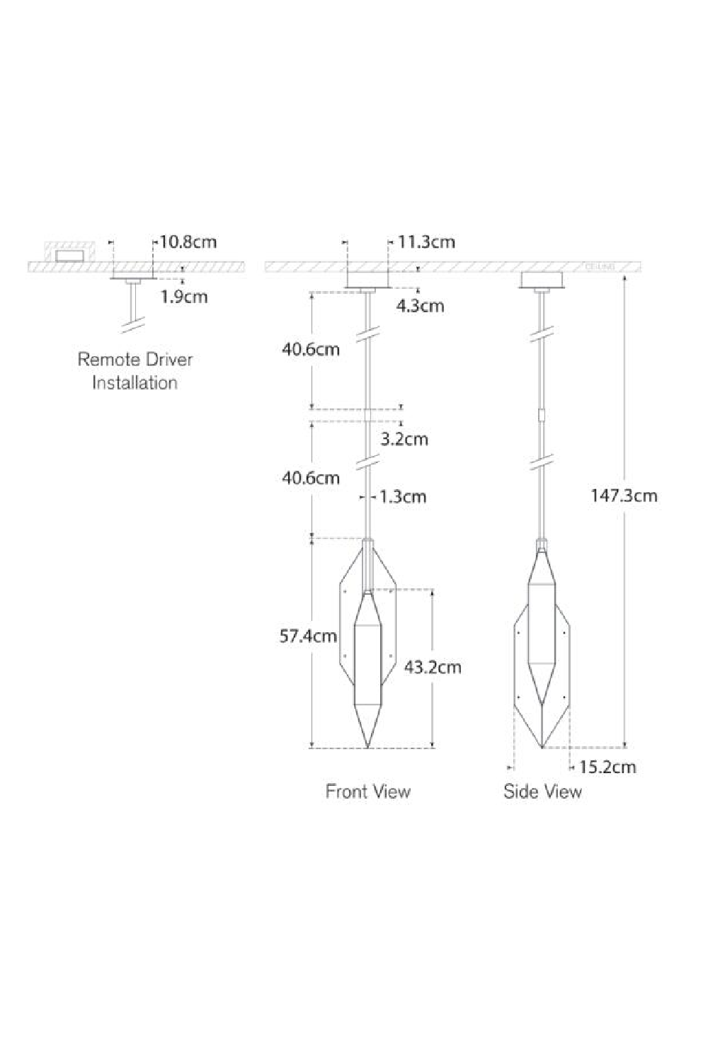 Natural Stone Geometrical Pendant Lamp | Andrew Martin Ophelion | Oroa.com
