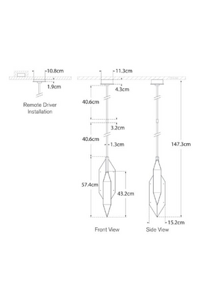 Natural Stone Geometrical Pendant Lamp | Andrew Martin Ophelion | Oroa.com