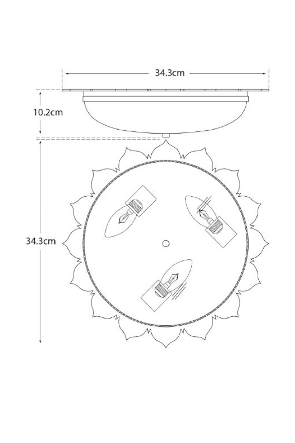 Metallic Floral Ceiling Lamp | Andrew Martin Rachel | Oroa.com