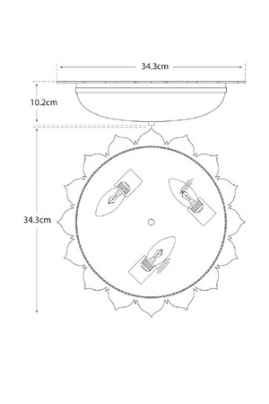Metallic Floral Ceiling Lamp | Andrew Martin Rachel | Oroa.com