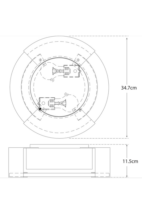 Round Alabaster Ceiling Lamp | Andrew Martin Melange | Oroa.com