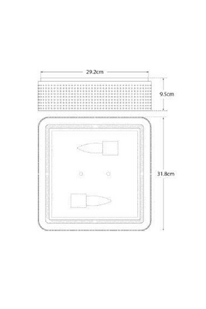 Perforated Square Ceiling Lamp | Andrew Martin Precision | Oroa.com