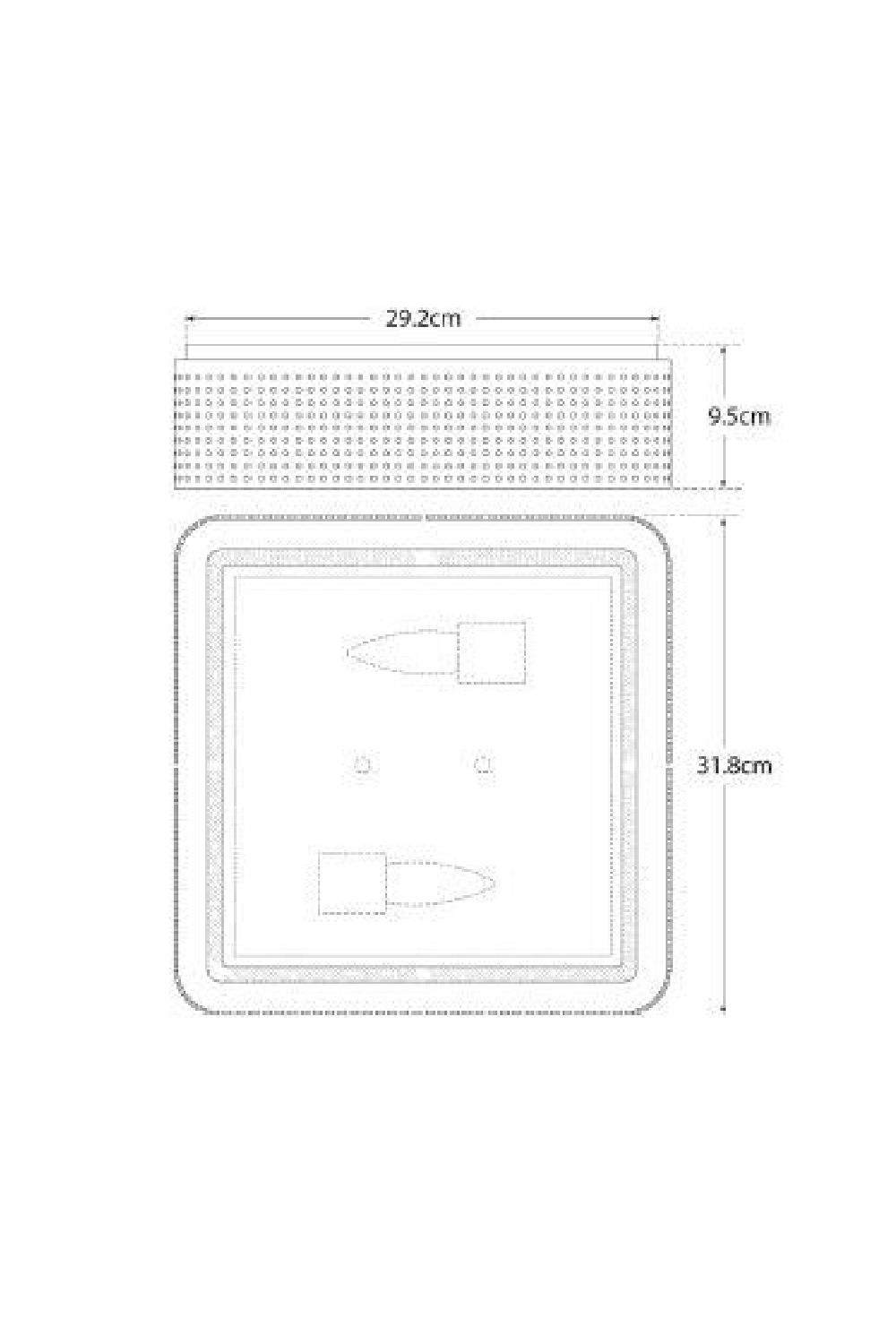 Perforated Square Ceiling Lamp | Andrew Martin Precision | Oroa.com