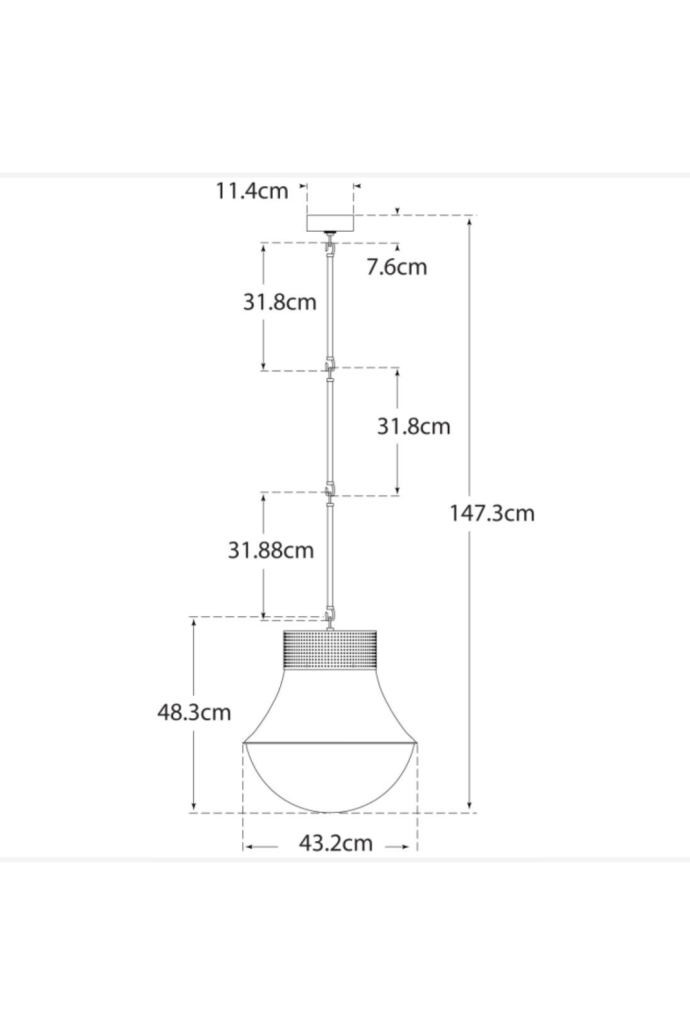 Curved Metal Pendant Lamp | Andrew Martin Precision | Oroa.com