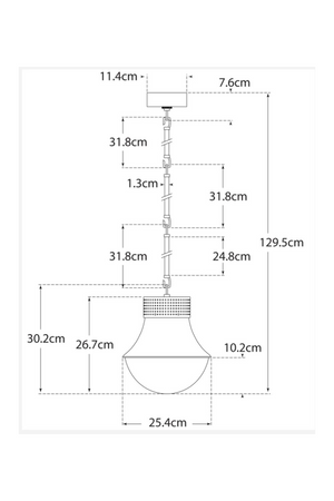 Curved Metal Pendant Lamp | Andrew Martin Precision | Oroa.com