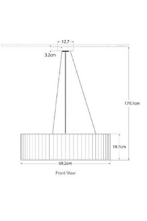 Pleated Shade Pendant Lamp | Andrew Martin Palati | Oroa.com