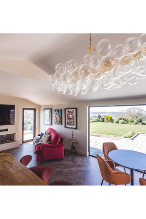 Swirl Patterned Glass Orbs Chandelier | Andrew Martin Talia | Oroa.com