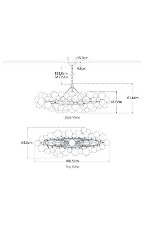 Swirl Patterned Glass Orbs Chandelier | Andrew Martin Talia | Oroa.com