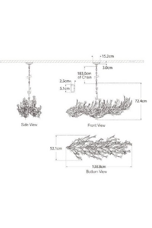 Butterfly Motif Linear Chandelier | Andrew Martin Farfalle | Oroa.com
