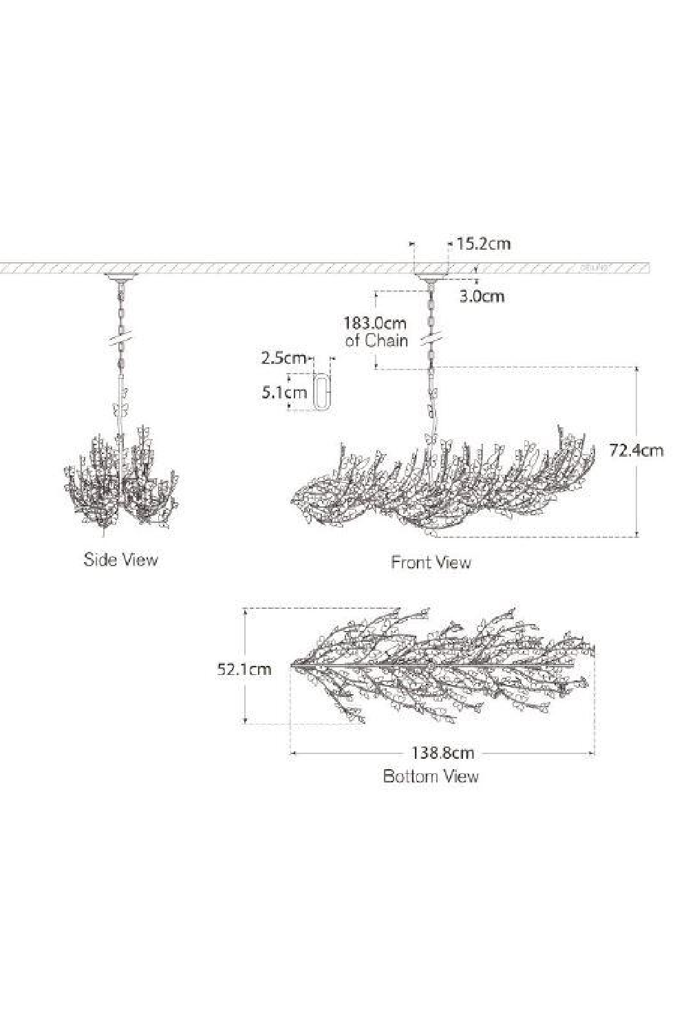 Butterfly Motif Linear Chandelier | Andrew Martin Farfalle | Oroa.com