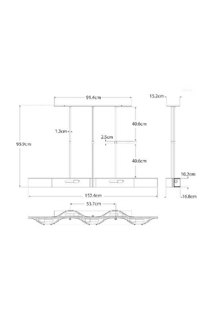 Curved Linear Pendant Lamp | Andrew Martin Avant | Oroa.com