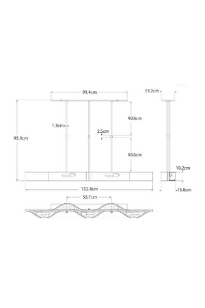 Curved Linear Pendant Lamp | Andrew Martin Avant | Oroa.com