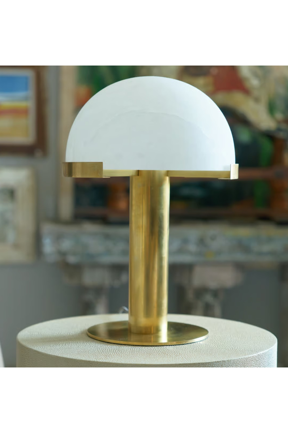 Alabaster Dome Table Lamp | Andrew Martin Melange | Oroa.com