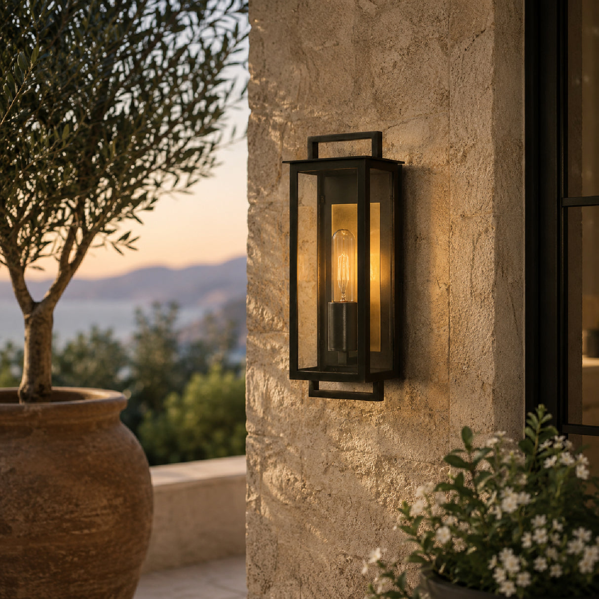   Aged Iron Outdoor Wall Lamp | Oroa.com