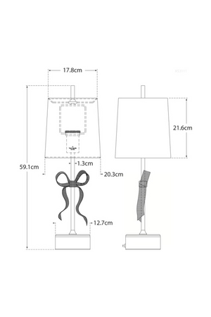 Bow Embellished Table Lamp | Andrew Martin Ellery | Oroa.com