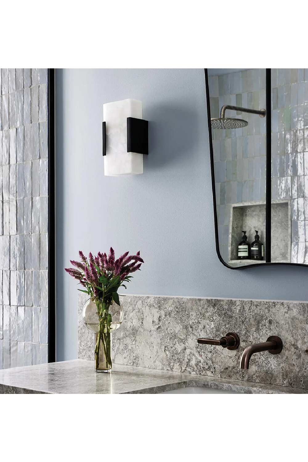 Rectangular Alabaster Wall Lamp | Andrew Martin Covet | Oroa.com