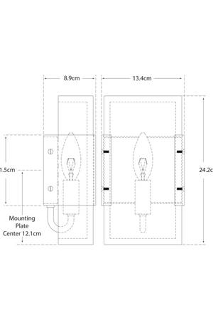 Rectangular Alabaster Wall Lamp | Andrew Martin Covet | Oroa.com