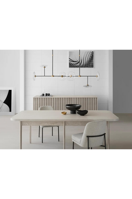 Glass Discs Linear Chandelier | Andrew Martin Calvino | Oroa.com