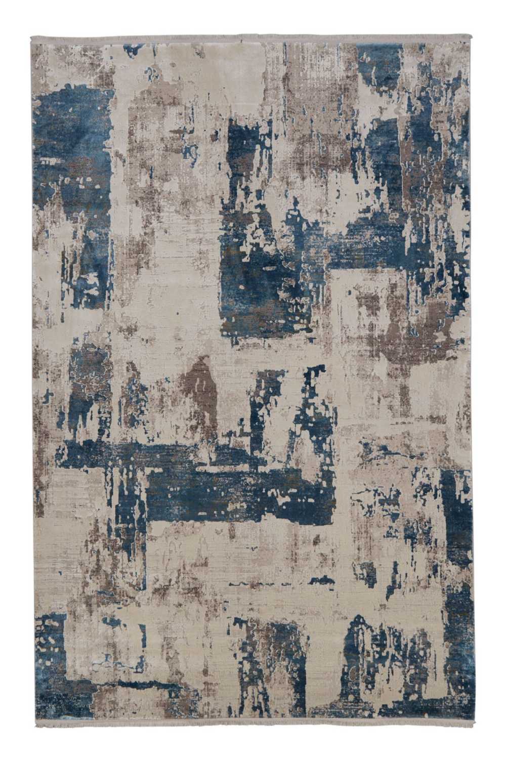 Blue and Beige Patterned Rug | Andrew Martin Azra | Oroa.com