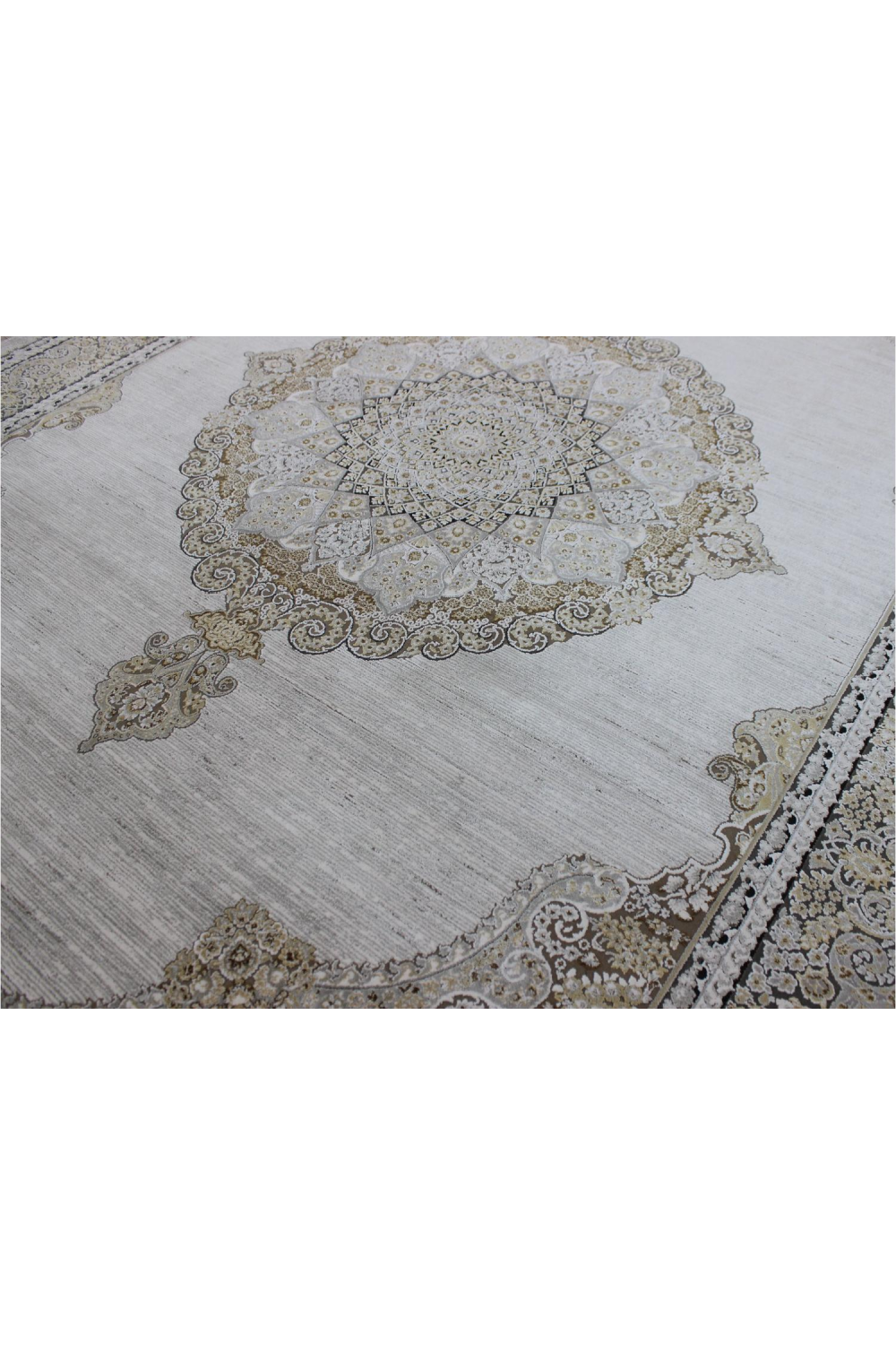 Gray Medallion Motif Persian Rug | Andrew Martin Soraya | Oroa.com