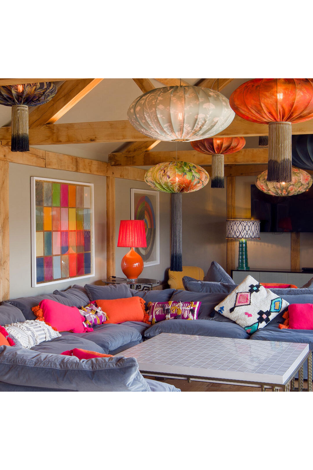 Indigo Fabric Sectional Sofa L | Andrew Martin Truman | Oroatrade.com