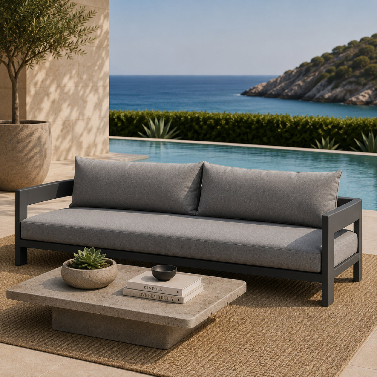   Sculptural Modern Outdoor Sofa | Oroa.com