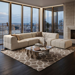   Cream Modern Sectional Sofa | Oroa.com
