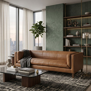   Brown Leather Sofa | Oroa.com