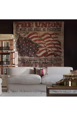 Beige Linen Curved Sofa | Andrew Martin Lady May | Oroa.com