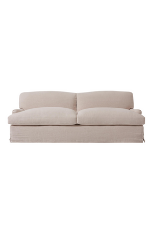 Beige Linen Curved Sofa | Andrew Martin Lady May | Oroa.com