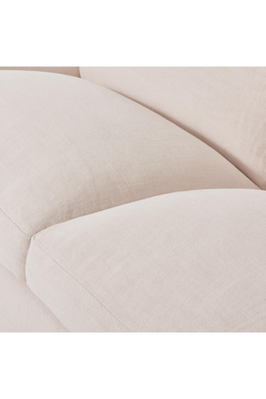 Beige Linen Curved Sofa | Andrew Martin Lady May | Oroa.com