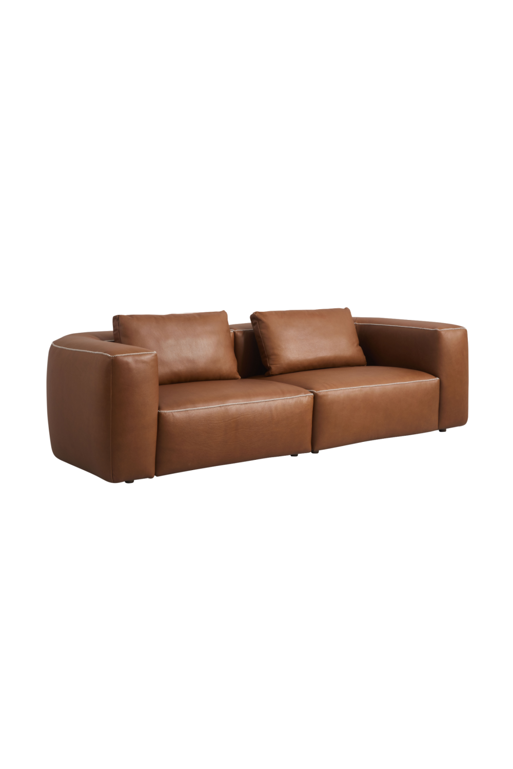 Brown Leather Modern Sectional Sofa | Andrew Martin Joshua | Oroa.com