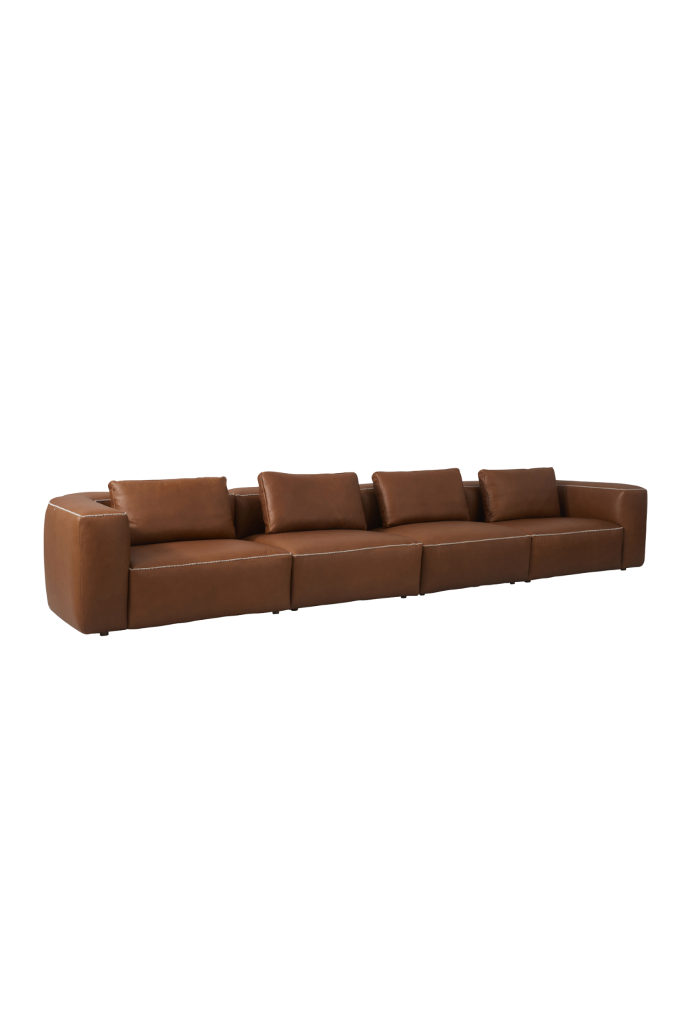 Brown Leather Modern Sectional Sofa | Andrew Martin Joshua | Oroa.com