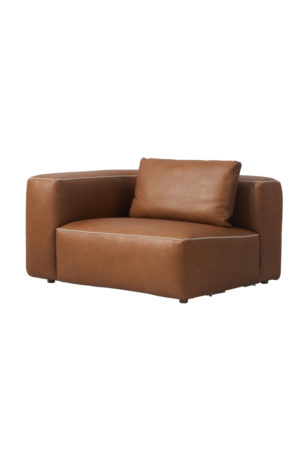 Brown Leather Modern Sectional Sofa | Andrew Martin Joshua | Oroa.com