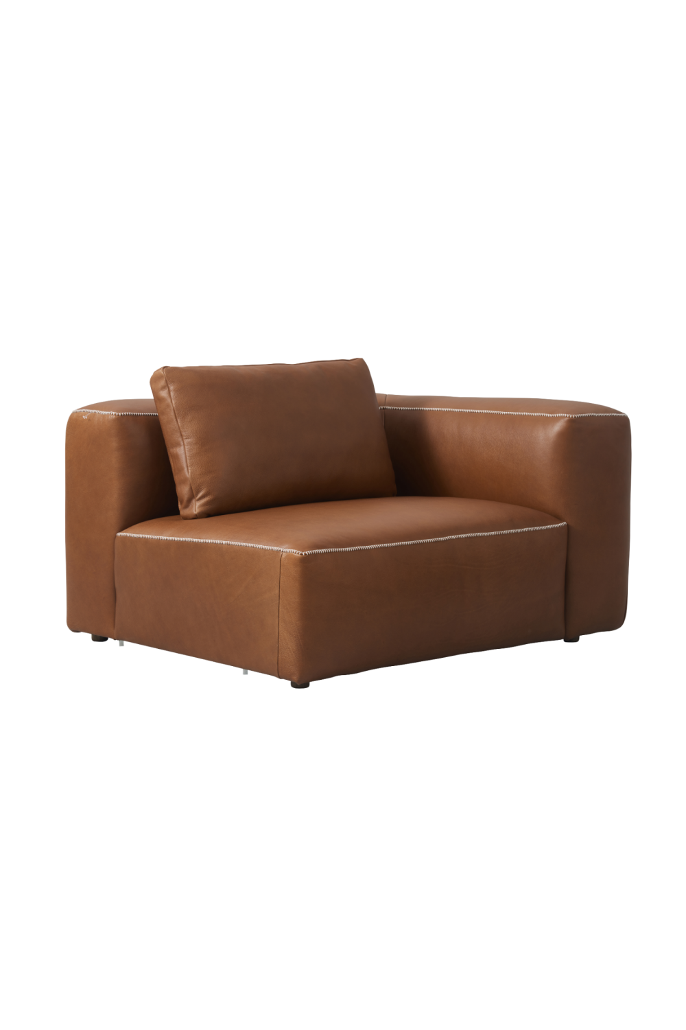 Brown Leather Modern Sectional Sofa | Andrew Martin Joshua | Oroa.com