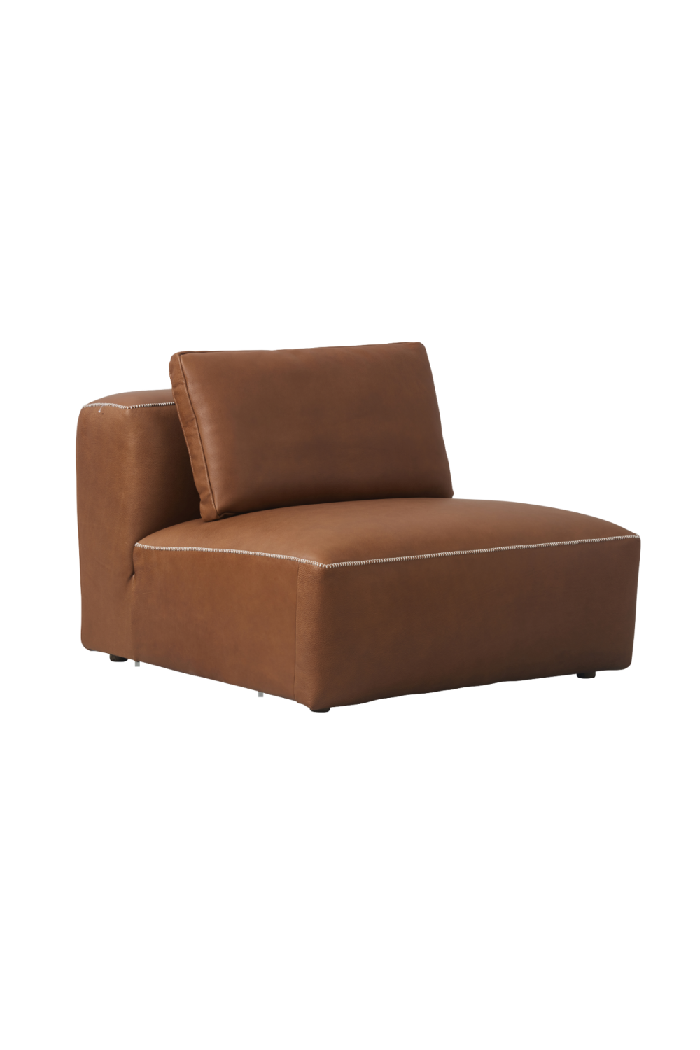 Brown Leather Modern Sectional Sofa | Andrew Martin Joshua | Oroa.com