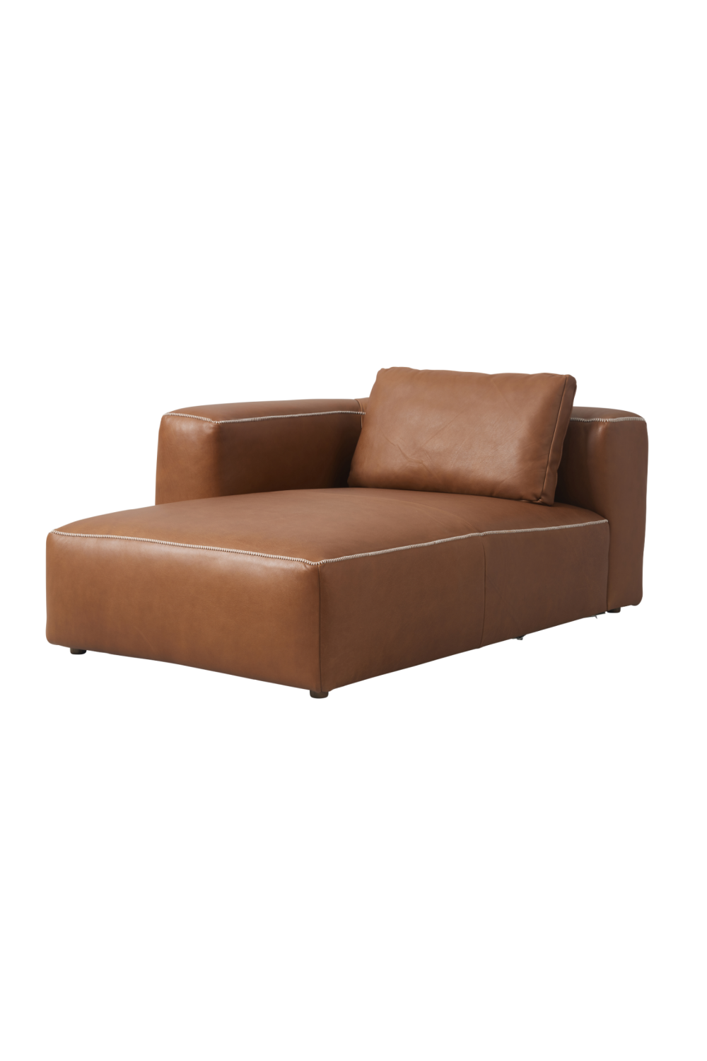 Brown Leather Modern Sectional Sofa | Andrew Martin Joshua | Oroa.com