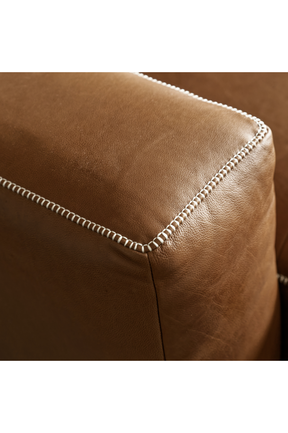 Brown Leather Modern Sectional Sofa | Andrew Martin Joshua | Oroa.com