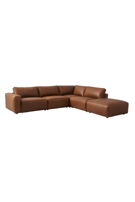 Brown Leather Sectional Sofa | Andrew Martin Arthur | Oroa.com