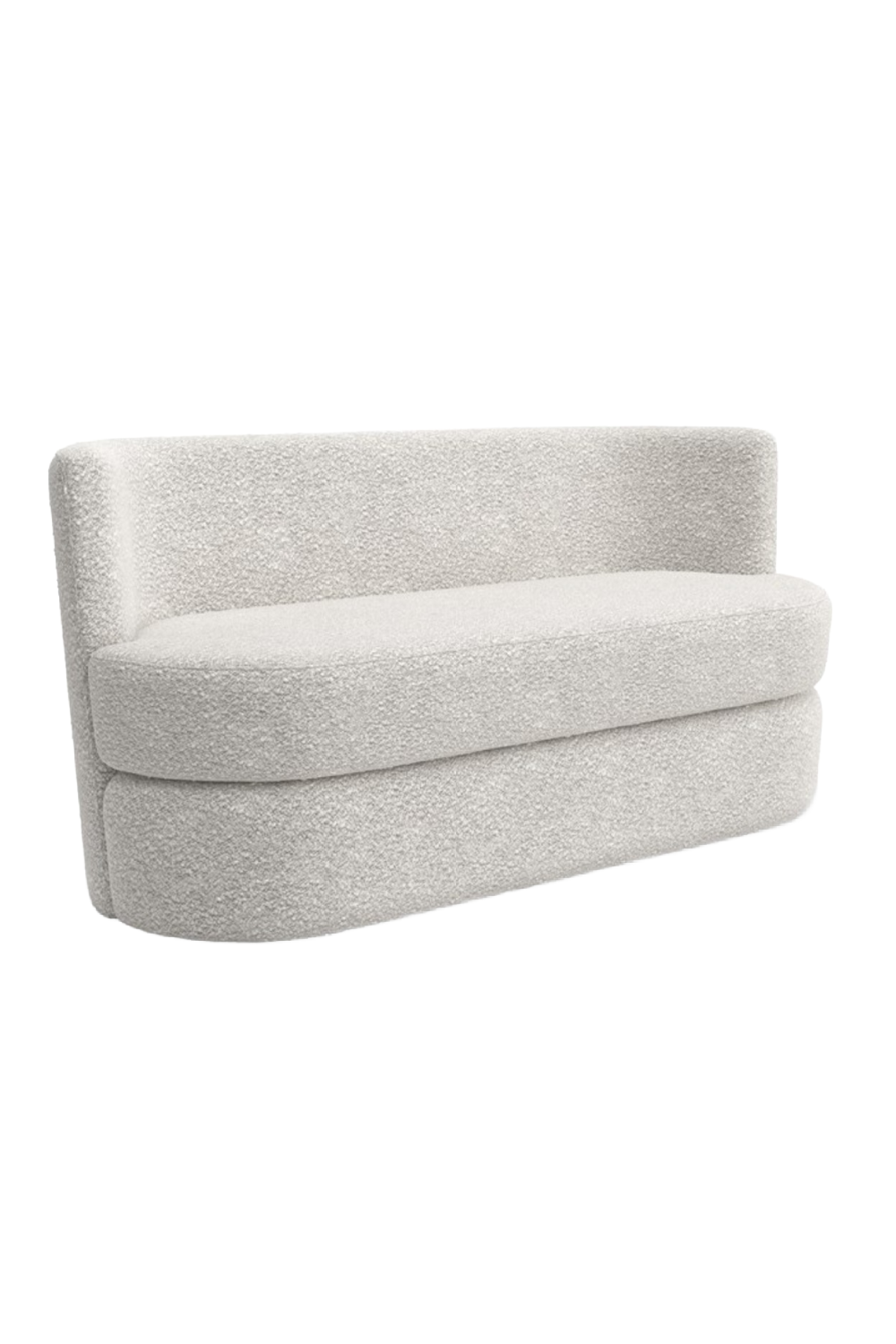 White Boucle Bedroom Bench | Andrew Martin Etta | Oroa.com