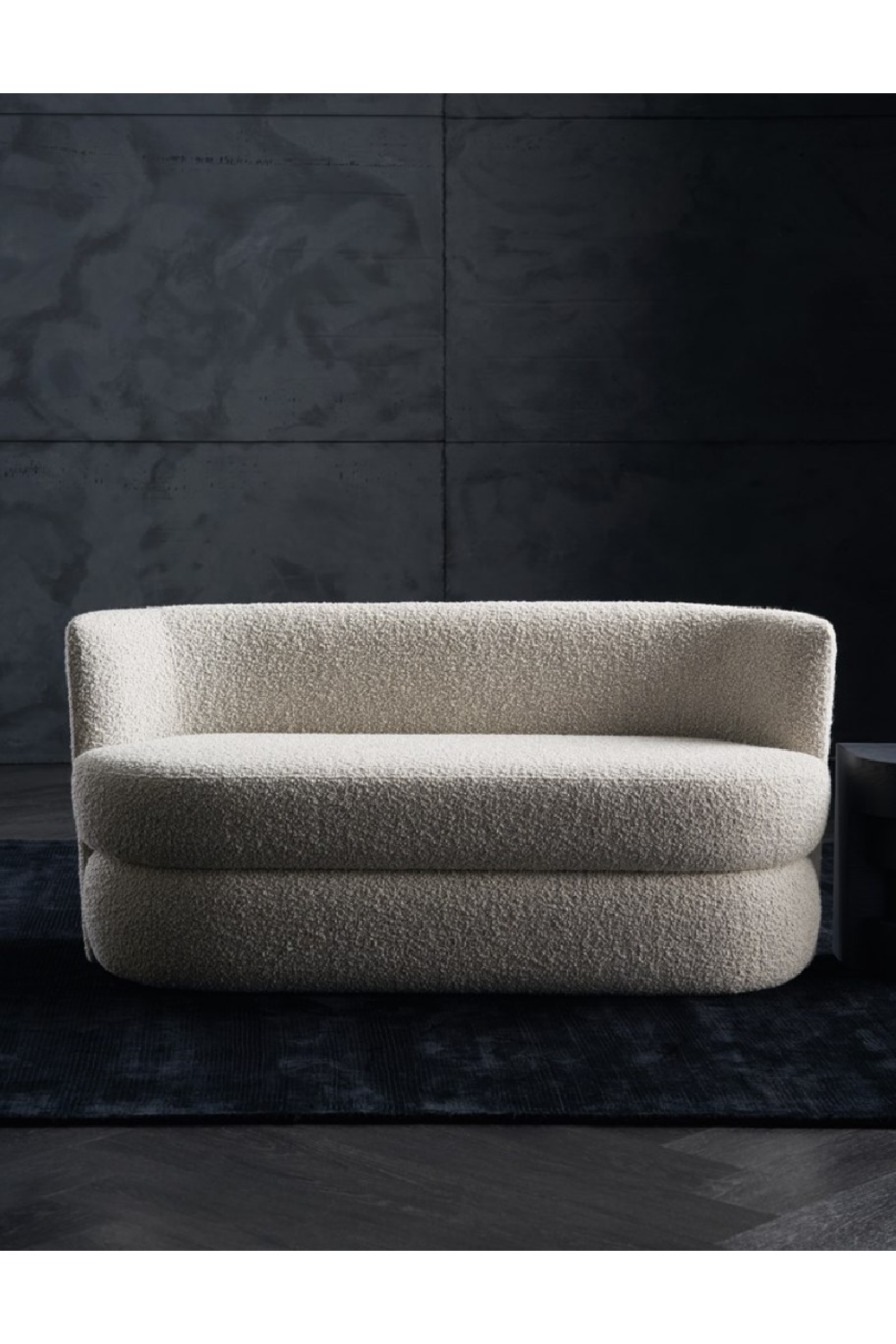 White Boucle Bedroom Bench | Andrew Martin Etta | Oroa.com