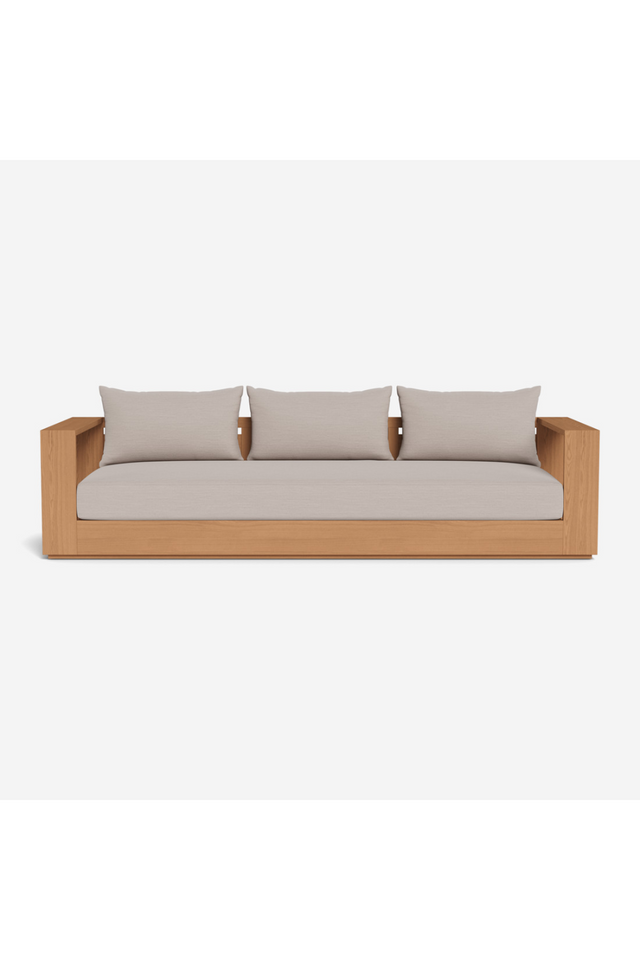 Outdoor Teak 3-Seater Sofa | Andrew Martin Bora | Oroa.com