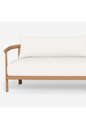 Padded Teak Outdoor 3-Seater Sofa | Andrew Martin Cove | Oroa.com