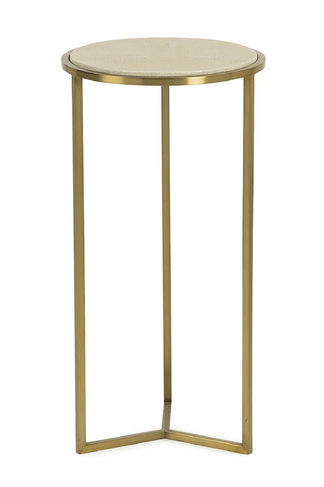 Cream Shagreen Accent Table | Andrew Martin Holly | Oroa.com