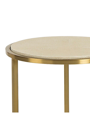Cream Shagreen Accent Table | Andrew Martin Holly | Oroa.com