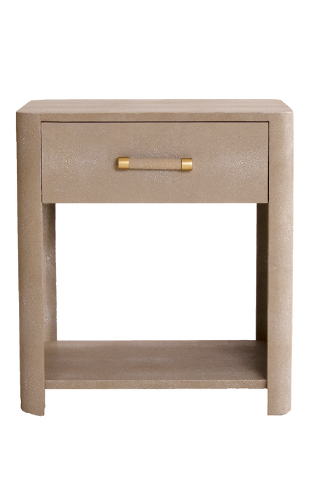 Shagreen Minimalist Bedside Table | Andrew Martin Moby | Oroa.com