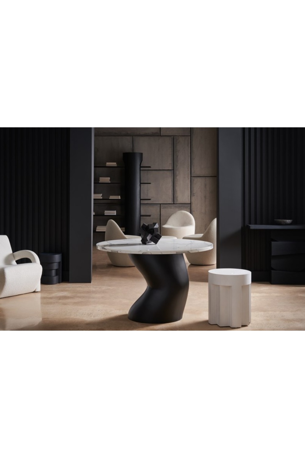 Modern White Side Table | Andrew Martin Eli | Oroa.com