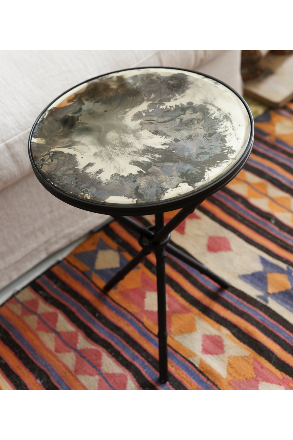 Antique Mirror Side Table | Andrew Martin Greenwich | Oroa.com