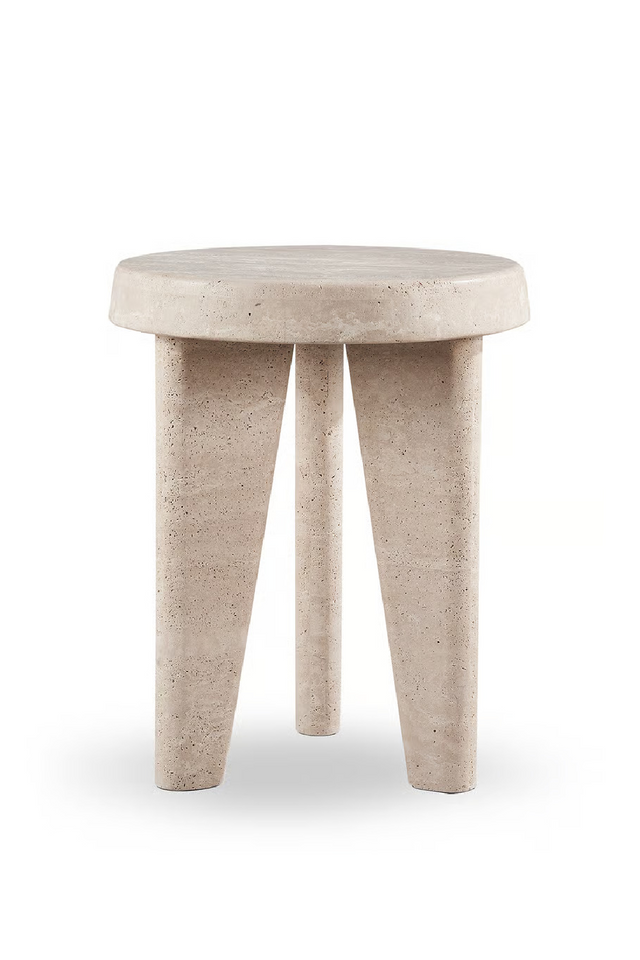 Travertine Outdoor Side Table | Andrew Martin Lucca | Oroa.com