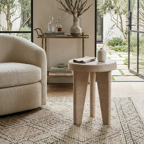   Travertine Outdoor Side Table | Oroa.com
